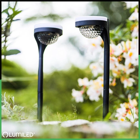 2x LED LILA Solar Garten Lampe Angetrieben Outdoor Dekorativ 3000K LUMILED