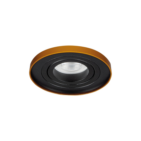 KANLUX TINY BORD GU10/GU5.3 Kreisförmige Deckeneinbauleuchte Schwarz und Gold