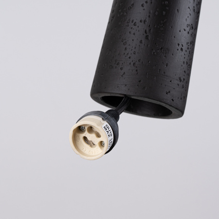 ELECTRA GU10 Schwarz Beton Loft Pendelleuchte SOLLUX