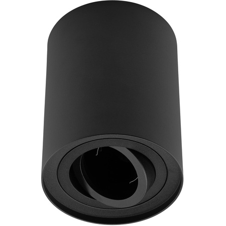 Aufputz HALOGEN Spot Tuba Beweglich AMAT-XL GU10 Rund 125mm SCHWARZ LEUCHTEND
