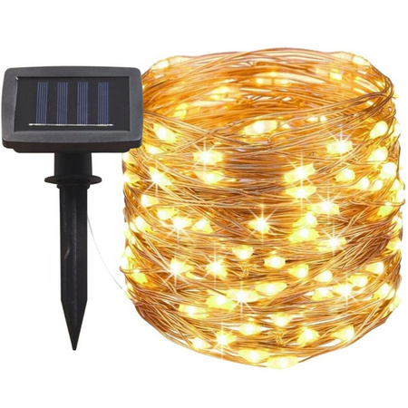 Solar Garland Garden DEKORATIVE Lichterkette 100 LEDs warme Farbe