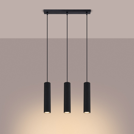 Decke Hängelampe Tuba Spot 3x GU10 Schwarz Carbon Deep Space SL.1575 Sollux