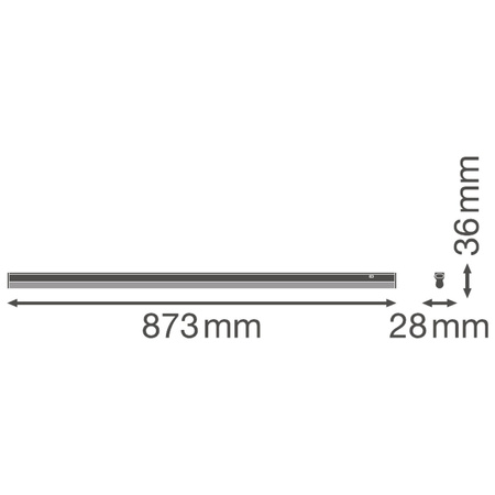 Möbellampe LED-Streifen 12W 3000K 90cm LINEAR KOMPAKTSCHALTER LEDVANCE
