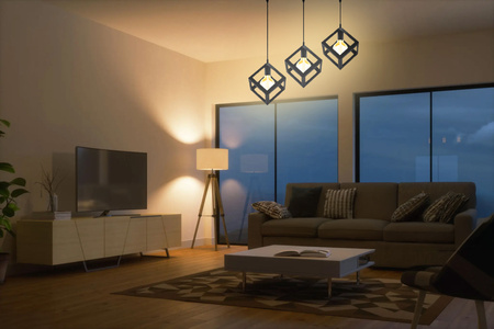 TALUS Decke Pendelleuchte Geometrischer Pendelwürfel für LED 3x E27 LUMILED