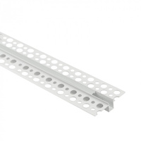 LED-Profil aus Aluminium für Gipskarton REGIPS Unterputz weiß 1m mit mattiertem Diffusor für LED-Streifen + Kappen Ecolight GPW Serie