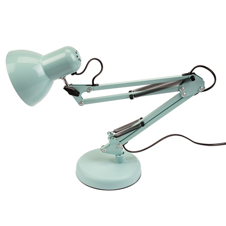 Schreibtisch Zeichnung Tischlampe E27 TOBI Pastellblau Lumiled + Countertop Halterung