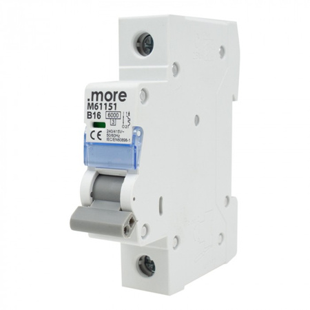 Überstrom-Leitungsschutzschalter Sicherungstrenner 6kA 1P B 16A .MORE