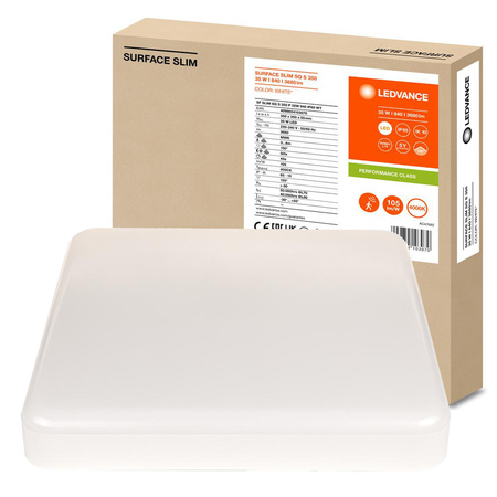 LED-Panel Deckenleuchte 35W 3680lm 4000lm Neutral mit Dämmerung Bewegung Sensor Oberfläche montiert Weiß 35x35cm Oberfläche Ledvance