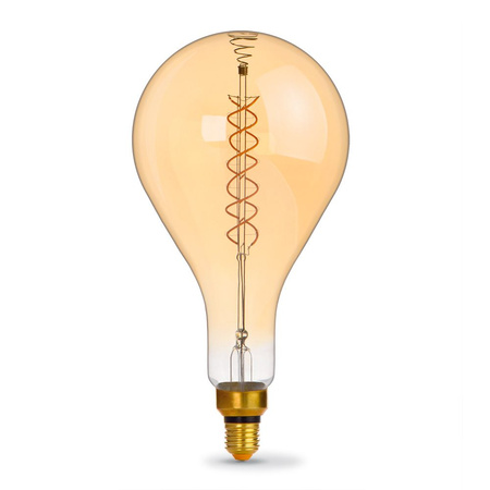 LED Lampen E27 PS160 Pear 8W = 42W 500lm 1800K Warm 360° FILAMENT Amber Dimmbar Videx