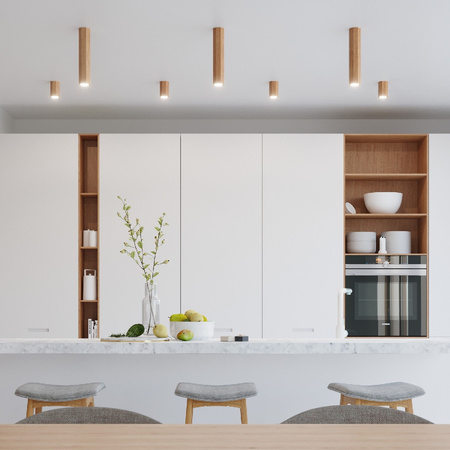 ZEKE Deckenleuchte 2xGU10 Reflektor Halogen Leuchte 30cm Eiche SOLLUX