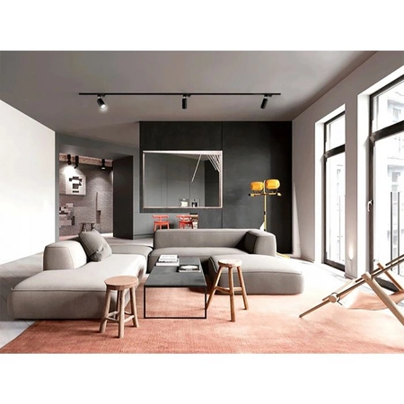 Beleuchtung Stromschienenset 1m + 2x LED Stromschienenstrahler GU10Weiß matt