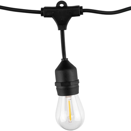 Solar Garten Girlande 15x LED Dekorative Glühbirnen 10m + PILOT IP65 2700K Warm SOLLIS LUMILED