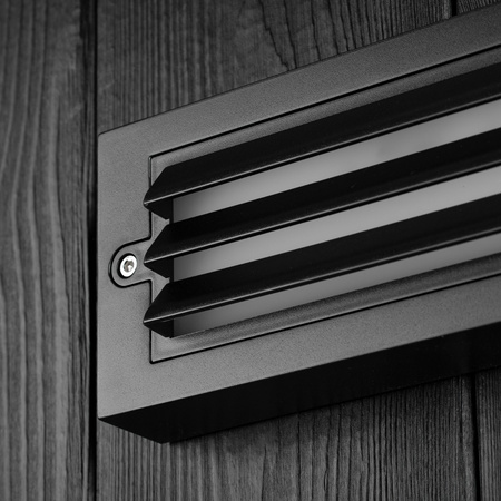 Gartenwandleuchte Elevation LED Wandleuchte 6W SCHWARZ POLA