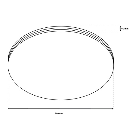Plafond LED-Anbauleuchte VIRTUS2 48W IP44 CCT Weiß Rund 38cm + LUMILED PILOT