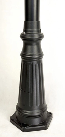 Außengartenlampe LATERNE E27 Retro Classic OGMWN 3 195-295cm schwarz Su-Ma