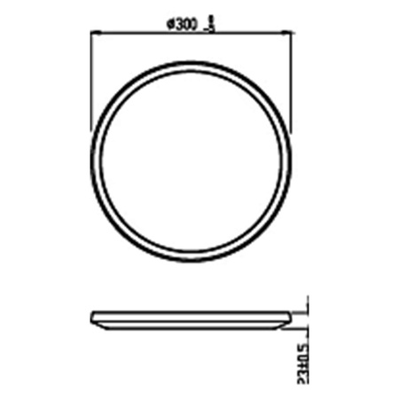 LED Plafond Deckenleuchte SUPERSLIM 15W 4000K 25cm Dimmbar Weiß PHILIPS