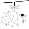 Solar Garden Ornamental Garland Light Chain 20 LED transparente Libellen kalte Farbe
