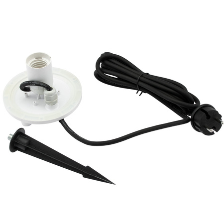 Gartenlampe mit Nieten für den Außenbereich E27 weiße Lichtkugel 35 cm 230 V