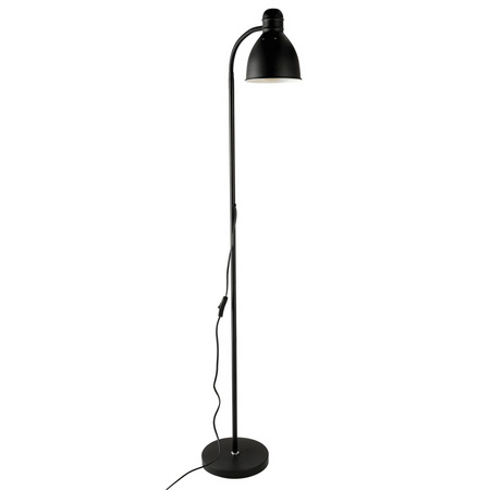 Nachttisch-Lese-Stehlampe E27 140cm verstellbar Schwarz