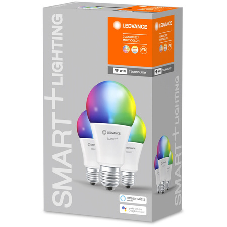 3x LED Lampe E27 A75 14W = 100W 1521lm CCT RGB SMART+ WiFi Dimmbar LEDVANCE