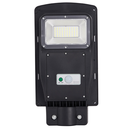 LED Fluter 120-250lm 6000K IP65 3W Solar Schwarz mit Bewegungs- und Dämmerungssensor + Fernbedienung STREET-3 GOLDLUX (Polux)