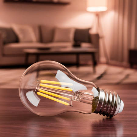 6x LED-Lampe E27 A60 3,8W 840lm = 60W 4000K neutralweiß 360° Filament Energieklasse A LUMILED