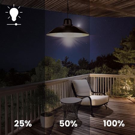 Solar-LED-Lampe, Hängelampe IP44 4000K+Fernbedienung HELIA LUMILED