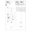 LED-Pendelleuchte BALL E27 Überhang Rund Rot SOLLUX