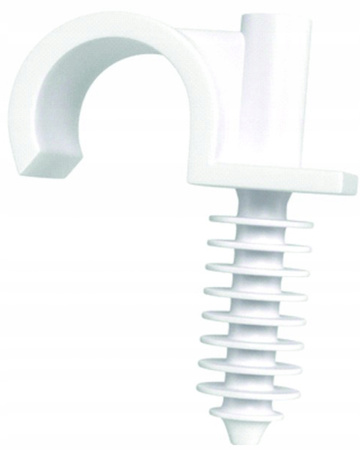 Einzelhaken-Montagehalter RING-32 Weiß 50 Stück ECOLIGHT