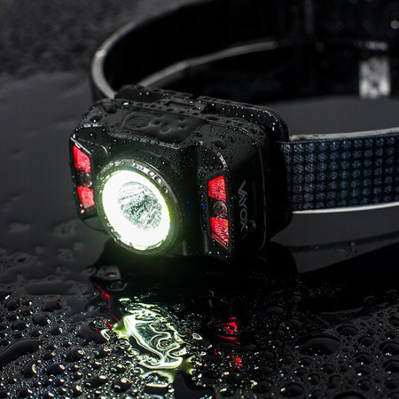 Wiederaufladbare LED-Stirnlampe mit Bewegungssensor XTE 5W + COB 10W VA0025 VAYOX