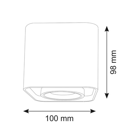 Spot GU10 Schwarz Gold XENO Sanico Goldlux Aufputzleuchte