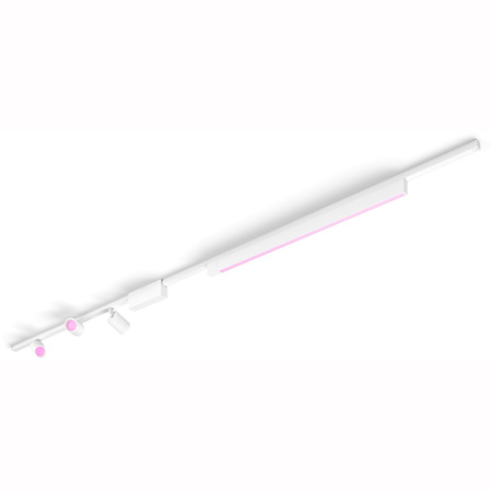 Perifo Lighting Rail Kit 1.5m + 3x Reflektor + LED Licht 44.6W CCT RGB Philips HUE Bluetooth Weiß