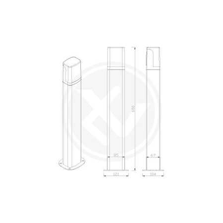 LED-Gartenleuchte stehend POST 60cm Bodenleuchte 7,5W Veroni