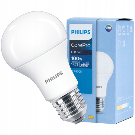 LED-Lampe E27 A60 13W = 100W 1521lm 6500K Kalt PHILIPS