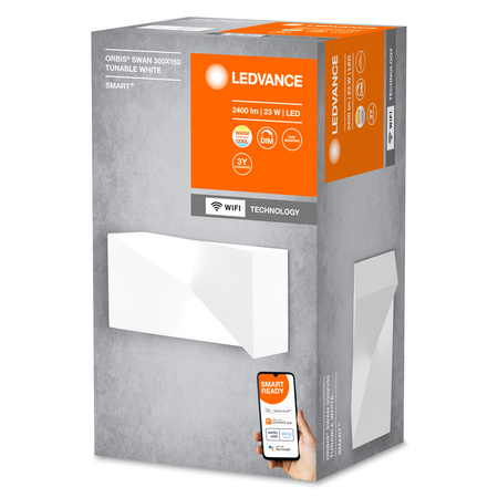 SMART+ WIFI Wandleuchte Smarte Wandleuchte 23W ORBIS SWAN 30 cmx15 cm WEISS LEDVANCE