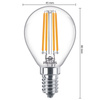 LED-Kugellampe E14 P45 6,5W = 60W 806lm 2700K warmes Filament PHILIPS