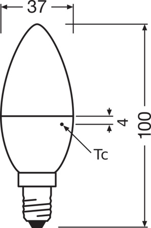 LED Leuchtmittel E14 B35 5,5W = 40W 470lm 6500K Kalt 200° OSRAM ANTIBAKTERIELL