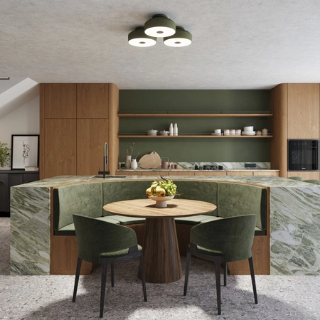 LED Plafond Deckenleuchte 4x E27 Olivgrün OMIQ Crimson SL.1680 Sollux