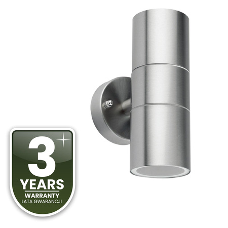 Wandleuchte Außen GU10, Garten-Wandleuchte IP44 nach oben und unten Schwarz ZINNA INOX LUMILED