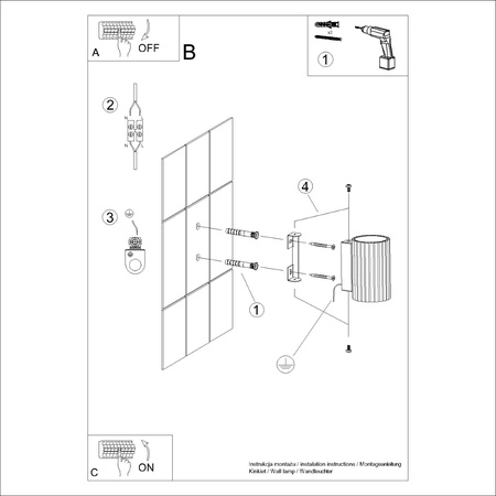 Wandleuchte Wandleuchte Reflektor Tuba Spot GU10 Beige Carbon Deep Space SL.1652 Sollux