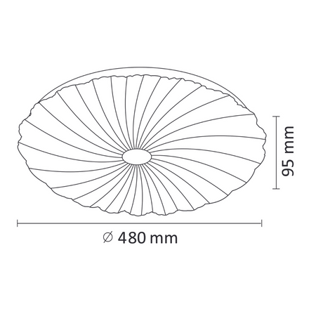 Plafond LED Deckenleuchte FLOWER 36W 3060lm GOLDLUX (Polux) + Fernbedienung 3000K-6500K