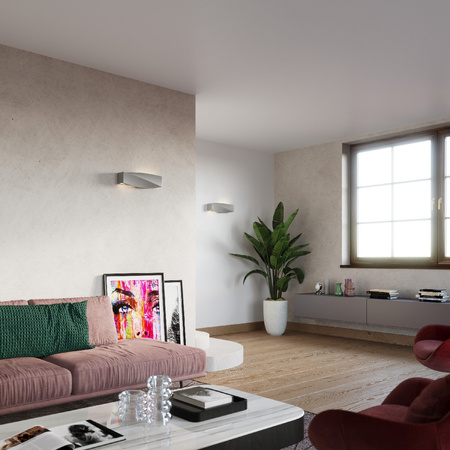 LED SIGMA E27 Wandleuchte Keramik grau SOLLUX