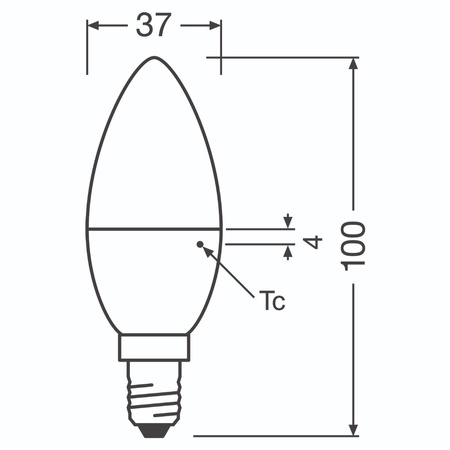 LED Lampe E14 B35 4.9W = 40W 470lm 2700K Warm 300° OSRAM Parathom