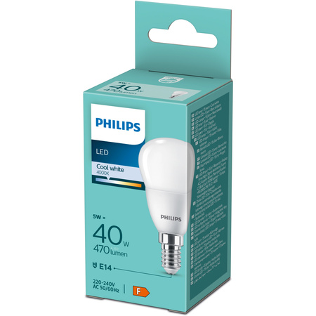 LED-Lampe E14 Ball P45 4.9W = 40W 470lm 4000K Neutral Essential Philips