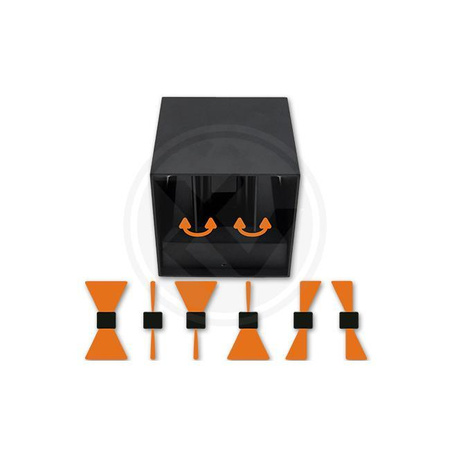 LED-Gartenwandleuchte Außenfassadenleuchte 2 x 3W 4000K nach oben und unten verstellbar Schwarz