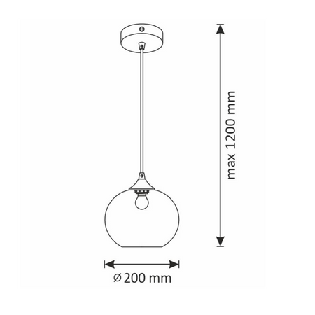 EMPIRA Deckenhängelampe 1xE27 GOLDLUX (Polux)