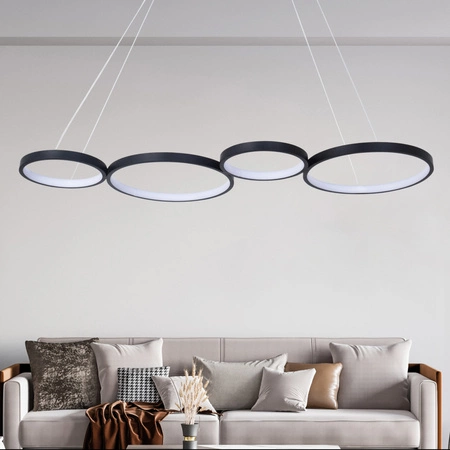 LED-Deckenleuchte 42W 5700lm 4000K Neutral Schwarz Flamenco Sanico Goldlux