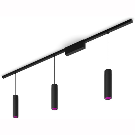 Perifo Lighting Rail Kit 1.5m + 3x LED Pendelleuchte 15.6W CCT RGB Philips HUE Bluetooth Schwarz