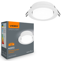 Einbauleuchte GX53 LED Weiß Videx