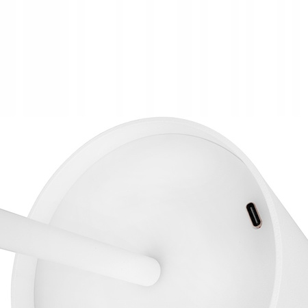 LED Tischlampe 3W 200lm 4000K neutralweiß Wiederaufladbar Schule Nachtlicht Dimmbar Ein/Aus Schalter Weiß Solio Masterled